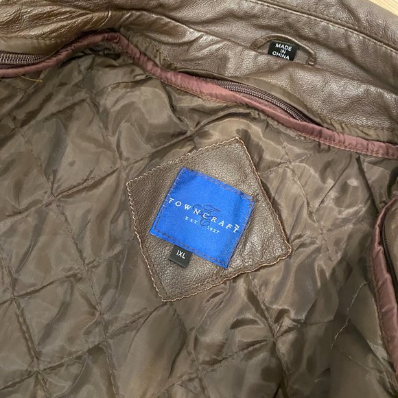 Towncraft Dark Brown Genuine Leather Jacket - Picture 4 of 6